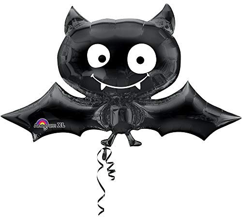 Amscan Anagram 2720901 - Halloween Party Black Bat Foil SuperShape Balloon - 41 Inch