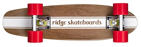 Ridge Skateboards Maple Mini Dark Dye - Longboard, Color Rojo, Talla 22-Inch