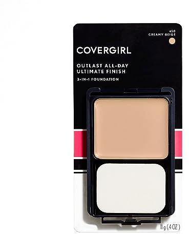 COVERGIRL Outlast All-Day Ultimate Finish Foundation, Creamy Beige, 0.4 Ounce (Pack of 1)