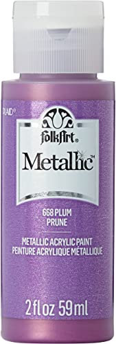 Folk Art Metallic Acrylic Paint in Assorted Colors (2 oz), 6102, 2 Ounce plum