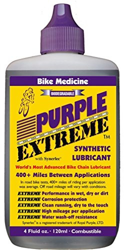 Bike Medicine Purple Extreme Performance Synthetic Chain Lubricant, High Mileage Bicycle Lube