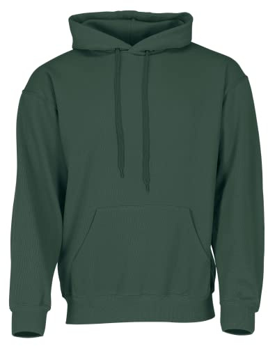Fruit of the Loom Mens Hooded Sweatshirt/Hoodie (L) (Bottle Green)