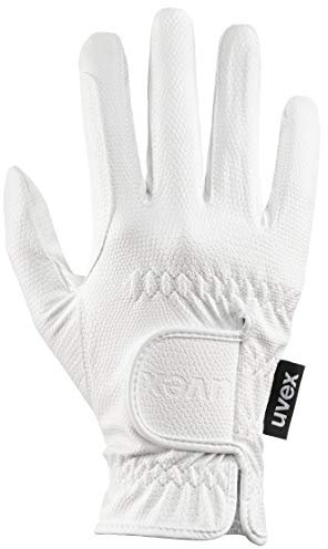 Uvex Sportstyle - dehnbarer Reithandschuh für Damen und Herren - exzellenter Grip & strapazierfähig - touchscreenfähig - Weiß - 7.5