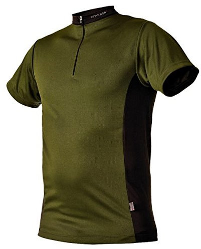 Pfanner® Funktionsshirt Zipp-Neck Kurzarm, Farbe:Oliv, Größe:S