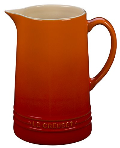 Le Creuset Stoneware Pitcher, 1.5 L, 19.8 cm tall, 12.5 cm, Volcanic, 70901150900002
