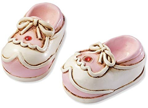 Babyskor – rosa * baby födelse dop * tårtdekoration * tårtfigur * bordsdekoration