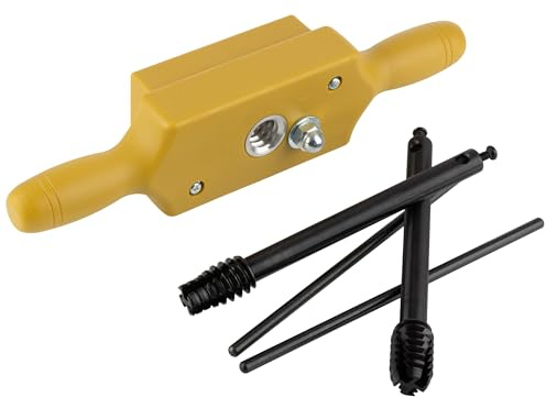 Kings County Tools Ensemble de tarauds et filières | Taille 1,27 cm | Coupe les fils en bois mâles et femelles | Boîte de filetage à deux mains | Taraud d'embouteillage | Coupe-fils en acier durable