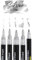 ONLINE 5er-Set Acryl Stifte Silver I Stark deckendes Handlettering Set mit Brush Pen, Fineliner, Kalligrafie Stift & Markern I metallic Acryl Marker für DIY-Projekte I Papier, Glas, Holz, Stein, Stoff