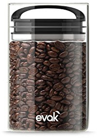 Prepara Evak Compact Glass Storage Canister, Medium, 6' x 3.75', 24oz