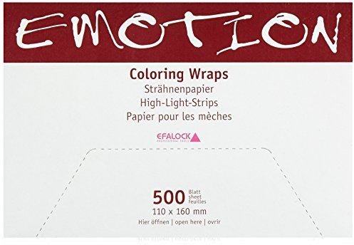 Efalock Professional Emotion Coloring Wraps, 110 mm x 160 mm, 1er Pack, (1x 500 Stück)