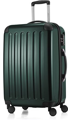 Alex - Mittelgroßer Hartschalenkoffer, TSA, 4 Rollen, Koffer, Trolley, Rollkoffer, Reisekoffer, Volumenerweiterung, 65 cm, 74 Liter, Waldgrün