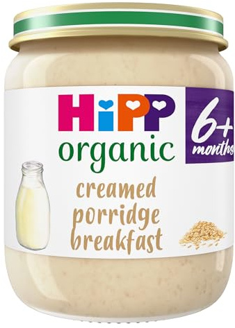 HiPP Organic Creamed Porridge Breakfast Baby Food Jar 6+ Months 125g (Pack of 6)