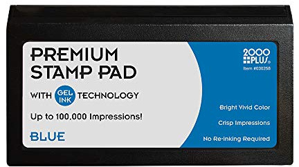 Cosco 2000 Plus® Gel Stamp Pad, 3-1/8 x 6-1/16, Blue (030258)