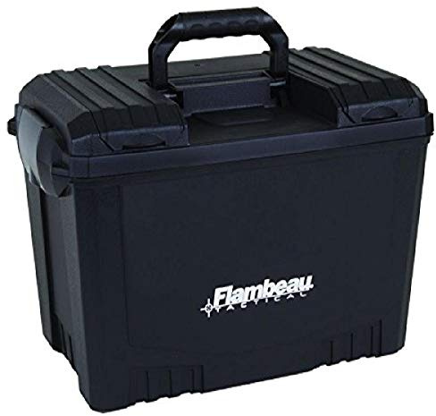 Flambeau Outdoors Dry Box 18in, Lift-Out Tray, O-Ring Seal, Black, Large