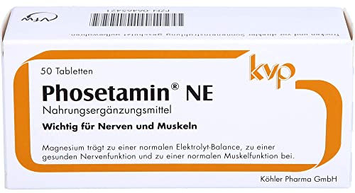 Phosetamin NE Tabletten – Elektrolyte & Ei-Lecithin zur Unterstützung von Nerven, Muskeln & Energiestoffwechsel – mit Magnesium, Kalium, Calcium in Citratform – gentechnikfrei & vegetarisch, 50 St