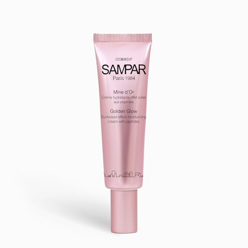 Crème Mine d'Or - Crème bonne Mine Effet Soleil Naturel - hâle immédiat & progressif - Teinte Universelle - Pour tous Types de Peaux - Tube 30ml - SAMPAR