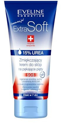 Eveline Cosmetics Crema Riparatrice Extra Soft Talloni con 15% Urea - Trattamento Intensivo per Talloni Screpolati e Pelle Secca - Risultati Rapidi in 7 Giorni - 100ml