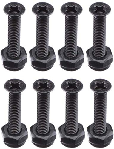 VJ Longboard Skateboards Cruiser Hardware Schrauben 2,5 cm, 3,2 cm, 3,8 cm, 4,4 cm, 5,1 cm, Schwarz (3,8 cm)