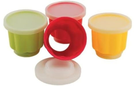 Tala Mini Coloured Jelly Moulds, Set of Individual Dessert Moulds, 150ml Capacity, BPA-Free Plastic, Dishwasher, Freezer & Fridge Safe, Easy Release Jelly Molds, Ideal for Puddings and Sweets