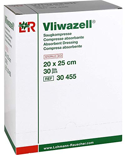 VLIWAZELL Saugkompressen 20x25 cm steril 30 St