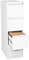 Lüllmann Büro Hängeregistratur in weiß komplett montiert 132x40x62cm (HxBxT) Hängeregisterschrank für DIN A4 Hängemappen mit 4 Schüben einbahnig 560417