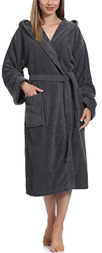 Ladeheid Accappatoio Donna in Spugna di Cotone LA40-102 (Grafite (D07) (Grammatura 450), M)