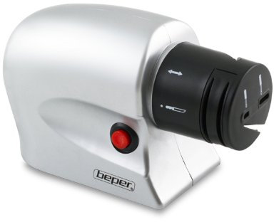 Beper 90.046 Affilacoltelli Elettrico, Acciaio Inossidabile, Bianco