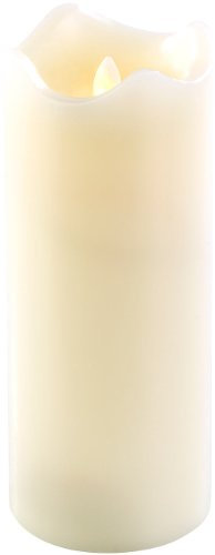 Britesta Wachskerzen: Echtwachskerze mit beweglicher LED-Flamme, 90 x 225 mm, Gr.XL (LED Kerzen flackernde Flamme, Kerze bewegliche, Elektrische)