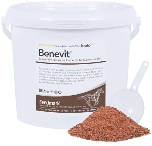 Feedmark Benevit | The Complete Multi-Vitamin & Mineral Supplement For All Horses & Ponies | 30-Day Supply | 3.3kg 100% British Made | UFAS & BETA NOPS Accredited |