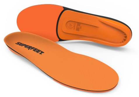 Superfeet All-Purpose High Impact Support Insoles (Orange) for Active Lifestyle with High Arch Support - Men 7.5-9 / Women 8.5-10