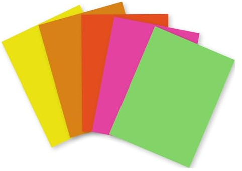 Clairefontaine Fluorescerande affischpapper 21 x 29,7 cm 100 ark – blandade, 22 x 21 x 5 cm