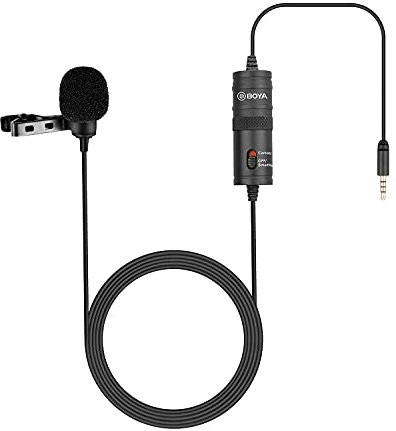 BOYA by M1 Lavalier Microphone for Smartphones Canon Nikon DSLR Cameras Camcorders Audio Recorder PC