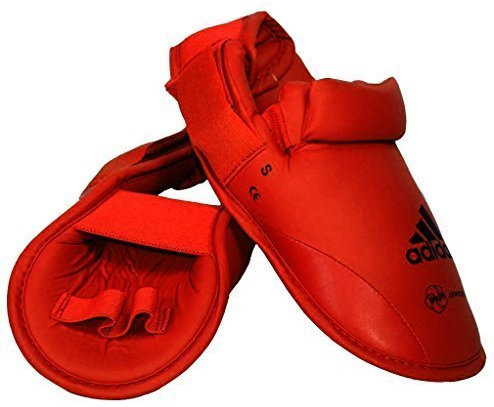 Adidas Martial Arts WKF Fußschutz, Rot, Größe M 39 - 41
