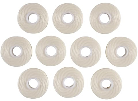 Aboiled Lot de 10 rouleaux de fil dentaire de qualité européenne - Bobines de cire intégrées - Menthe - Fil plat