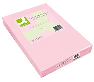 Q-Connect - Papel Color Din A4 80Gr Rosa Paquete De 500 Hojas