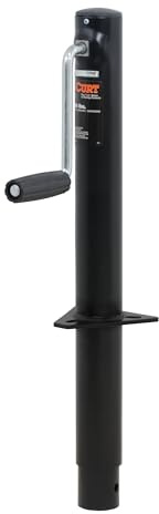 CURT 28204 A-Frame Trailer Jack, 2,000 lbs, 15 Inches Vertical Travel , Black