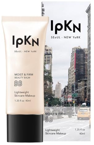 IPKN Moist & Firm BB Cream Light 40ml(1.35 fl.oz.) | Moisturizing, Buildable Coverage, Lightweight Foundation for All Skin Types, Flawless Natural Finish