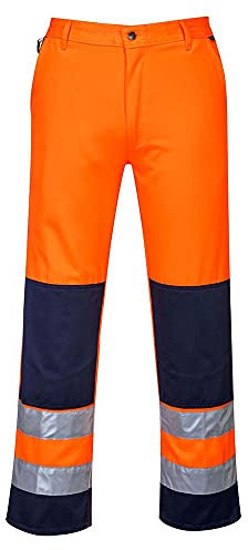 Portwest TX71 Pantalon Haute-Visibilité Séville Orange/Marine, L