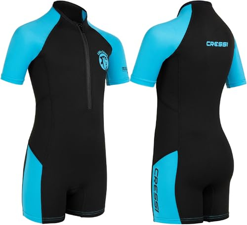 Cressi Little Shark Shorty Wetsuit Black/Blue 2mm 3/4 Age