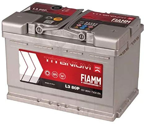 Fiamm Titanium Plus L380+, Batteria per Automobile, 80Â Ah, 730Â A, Polo Positivo a Destra