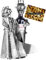 BRUBAKER Flaschenhalter Hochzeitspaar Metall Skulptur Geschenk mit Geschenkkarte
