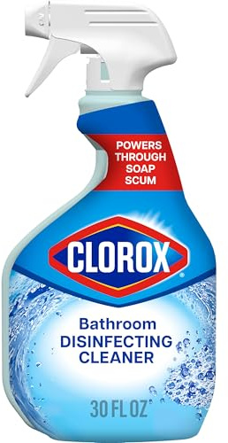 CLOROX Bathroom Disinfecting Cleaner, Original, Spray Bottle, 30 Fl Oz (Pack May Vary)