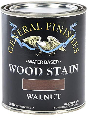 General Finishes Water Based Wood Stain, 1 Quart, Walnut