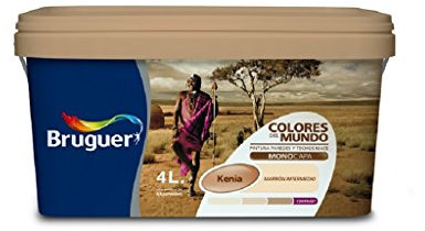Bruguer Colores del Mundo Pintura para paredes monocapa Kenia Marrón Intermedio 4 L
