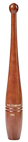 Bad Company - Mazas de madera para Indian Club (2 kg, madera maciza prensada)