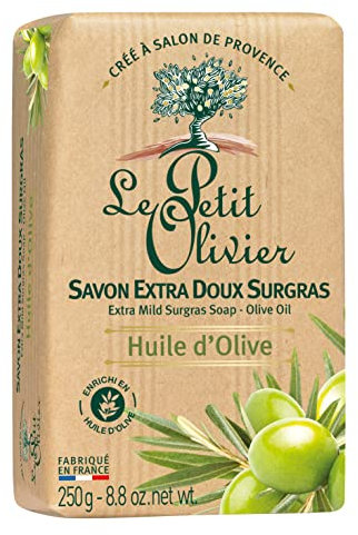 Le Petit Olivier Savon extra doux à l'huile d'olive, 100% huiles végétales - Le paquet de 250g