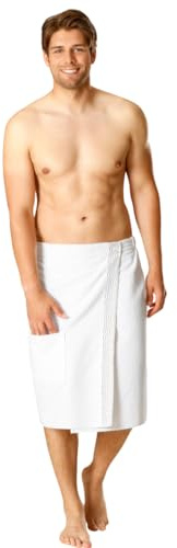 Betz Toalla Sauna para Hombres 100% algodón con Velcro Color Crema