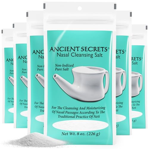 Ancient Secrets Nasal Cleansing Salt for Neti Pot 6-Pack, 8 Oz Ea