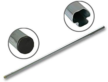 Metronic 450340 Mats Zingue Blanc (avec bouchon) Emboitable droit 1m D35mm