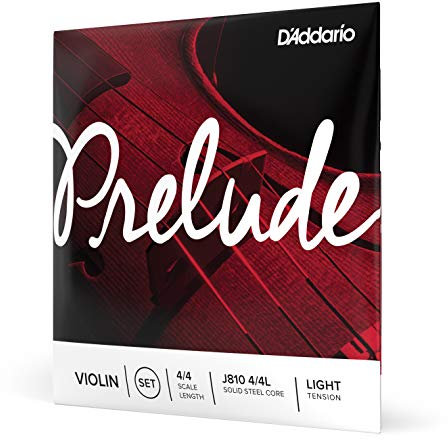 D'Addario Geigensaiten - Prelude Violin Strings - J810 4/4L - 4/4 Scale, Light Tension - Full Set